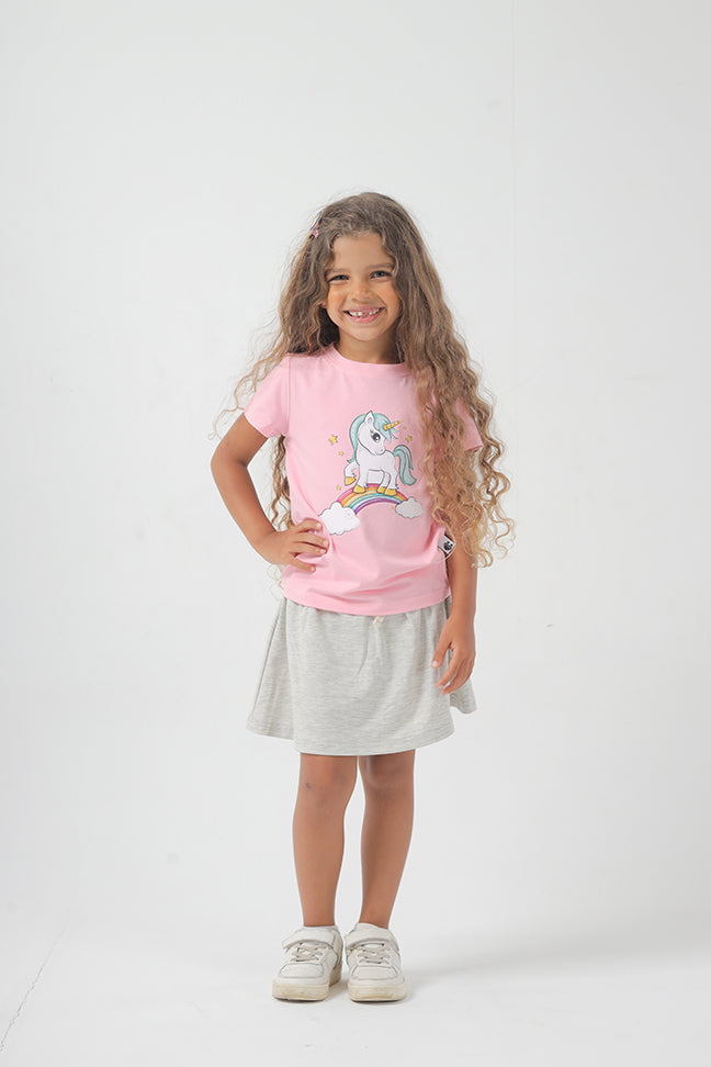 Unicorn Cotton T-shirt for Girls