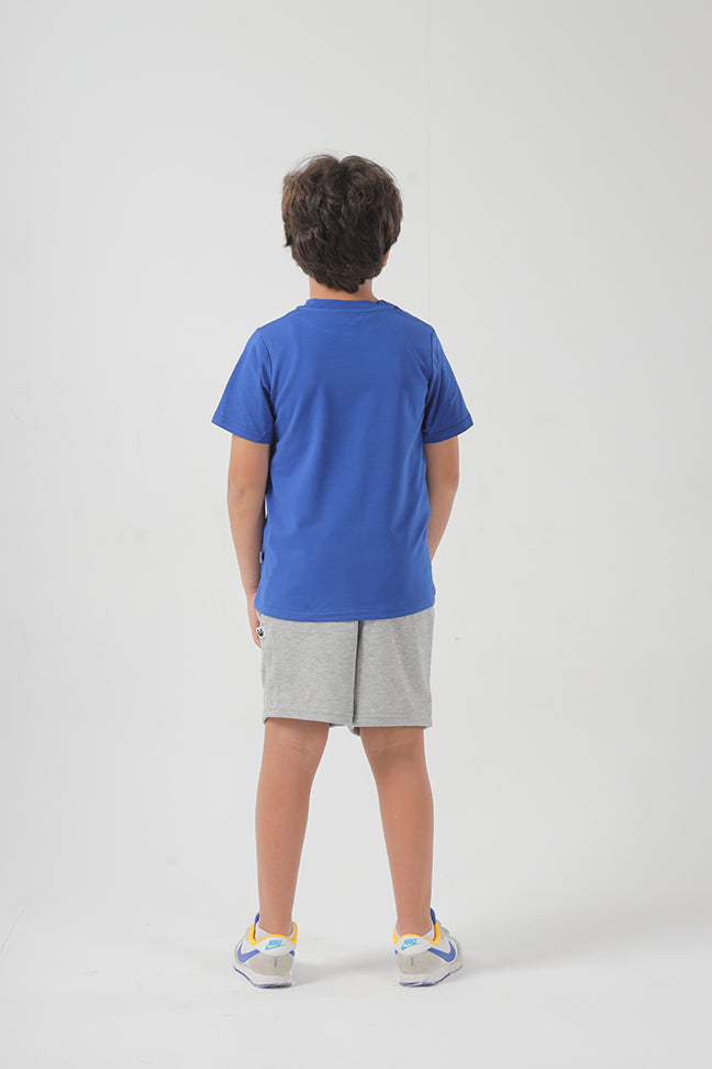 Gray Cotton Short For Boys