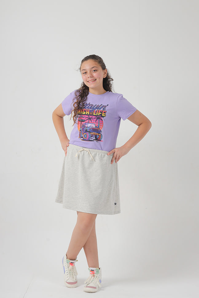 Stay High On Life Cotton T-shirt for Girls