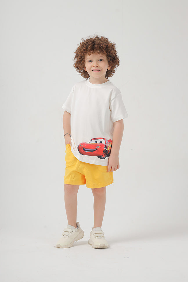 Macqueen Car Cotton T-shirt For Boys