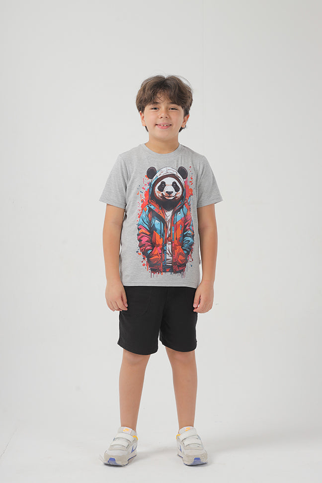 Cool Panda Cotton T-shirt For Boys