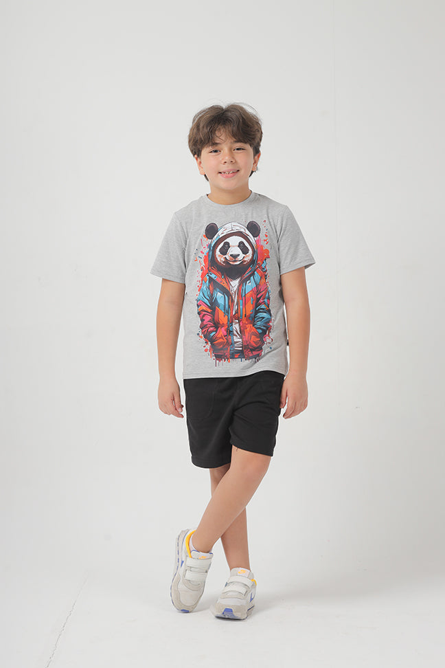 Cool Panda Cotton T-shirt For Boys