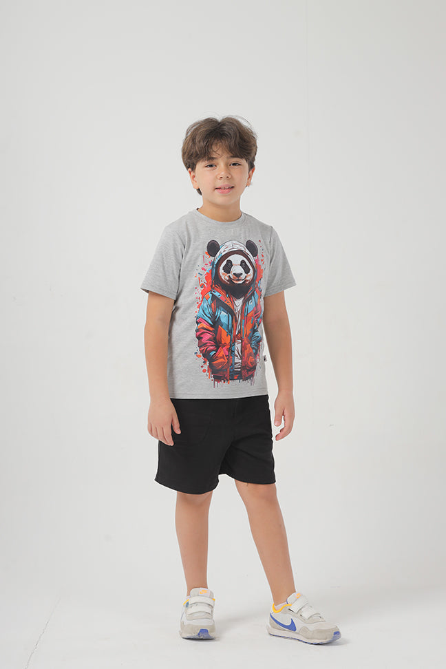 Cool Panda Cotton T-shirt For Boys