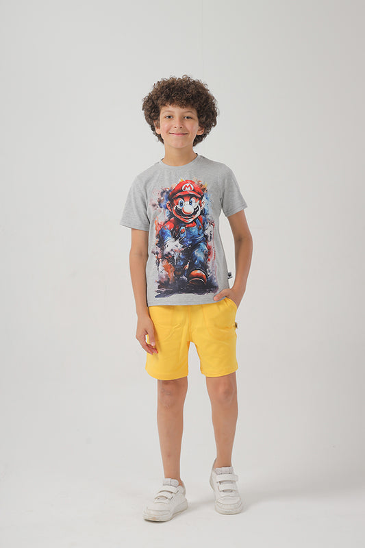 Super Mario Cotton T-shirt For Boys