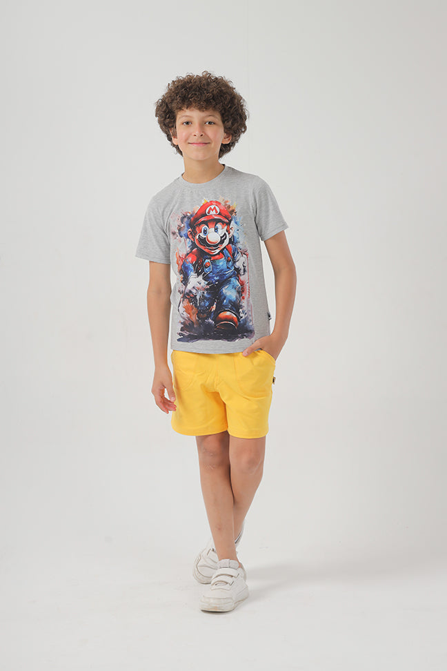 Super Mario Cotton T-shirt For Boys