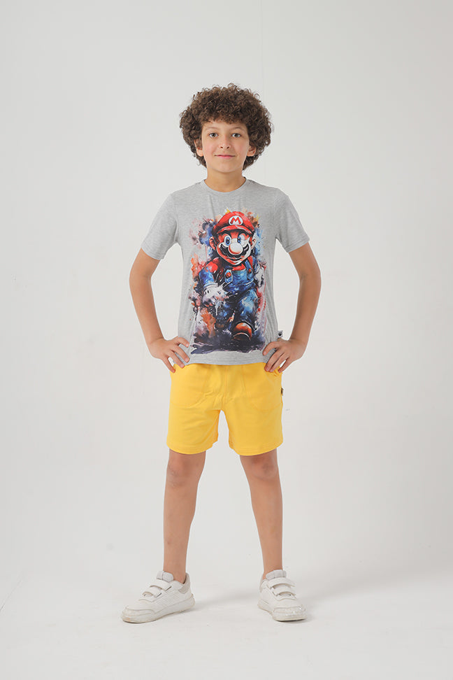 Super Mario Cotton T-shirt For Boys