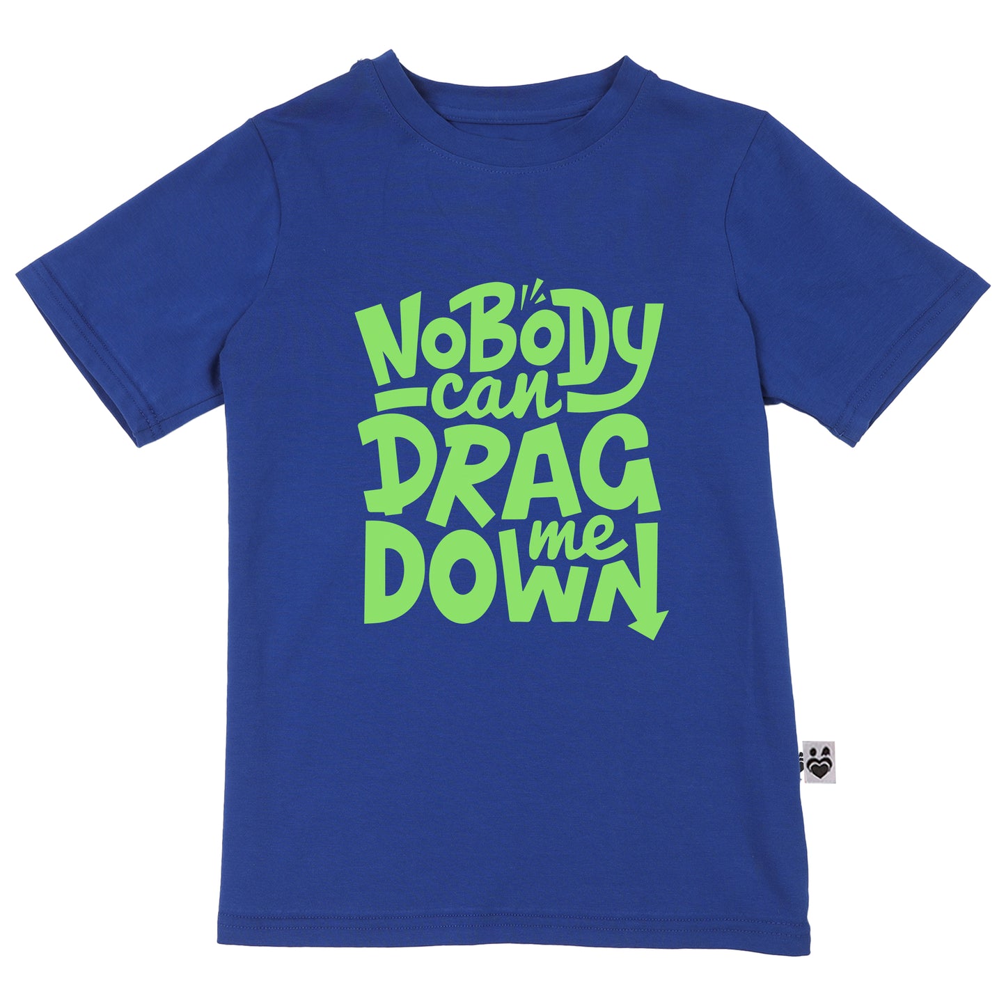 Nobody Can Drag Me Down glow in the dark T-shirt For Boy Green Print