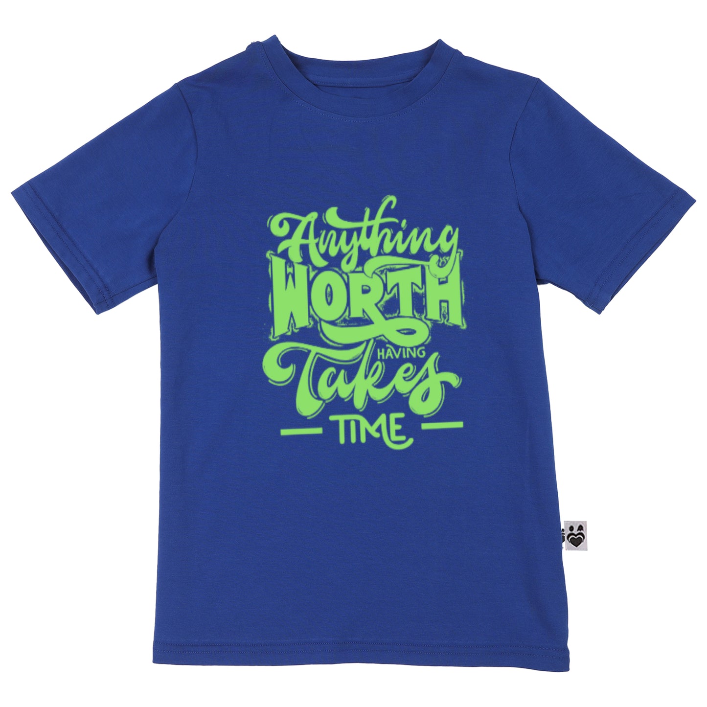 Anything Worth Having Takes Time Glow in the dark T-shirt For Boy Green Print