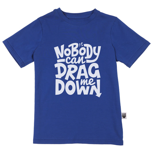 Nobody Can Drag Me Down glow in the dark T-shirt For Boy White Print