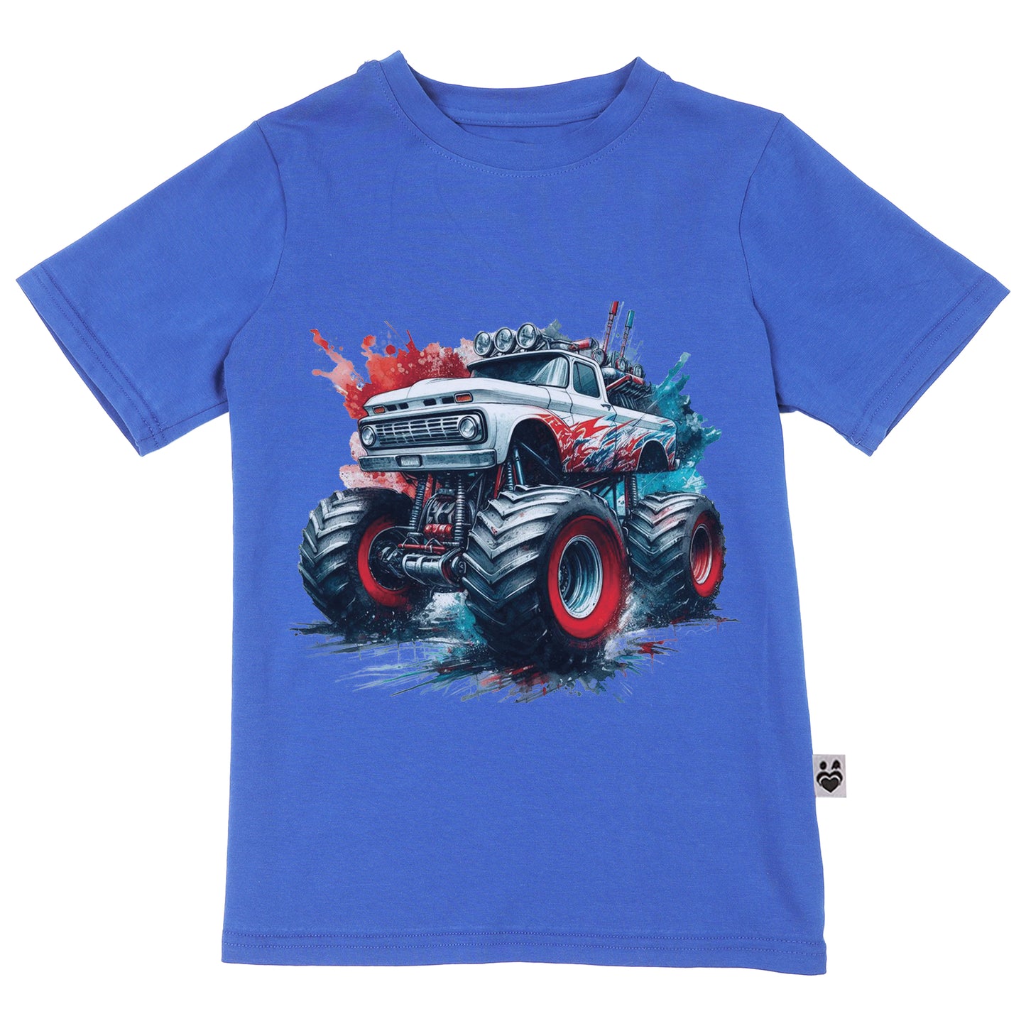 Cool Moster Truck Cotton T-shirt For Boys