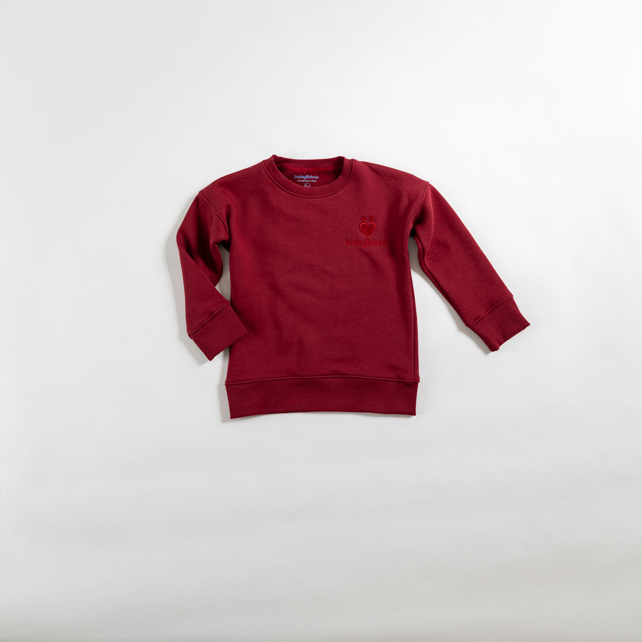 2 pieces plain fleece set-maroon