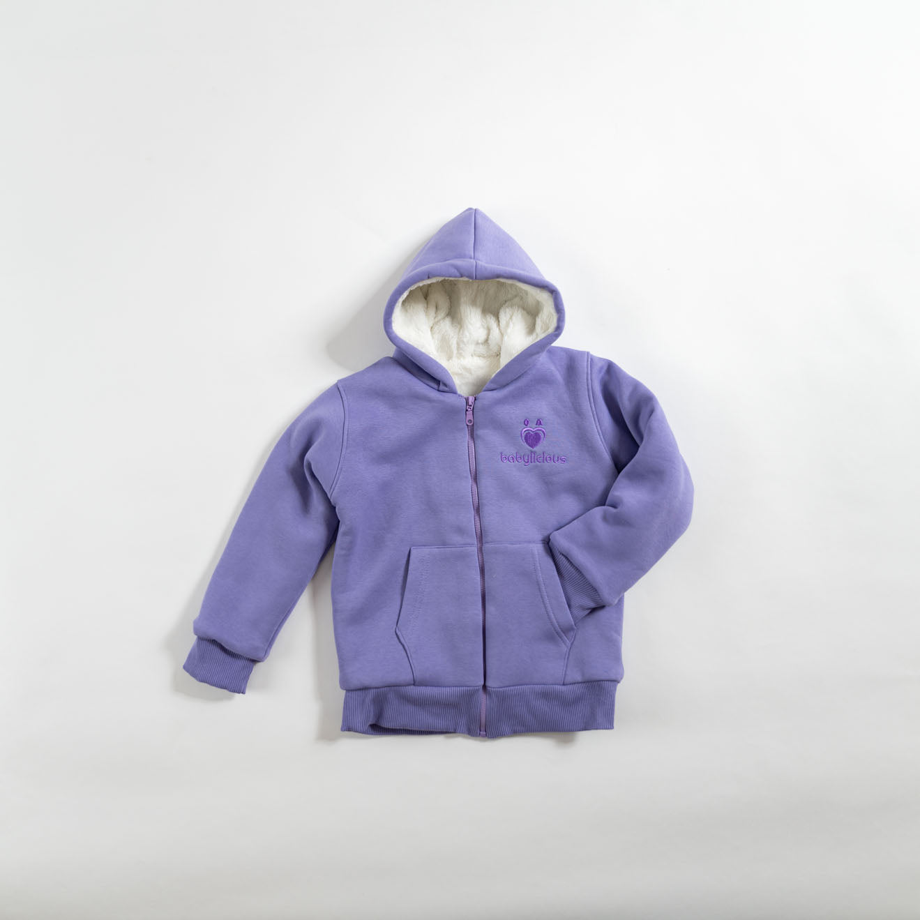 Double layered fleece hoodie-Lavender