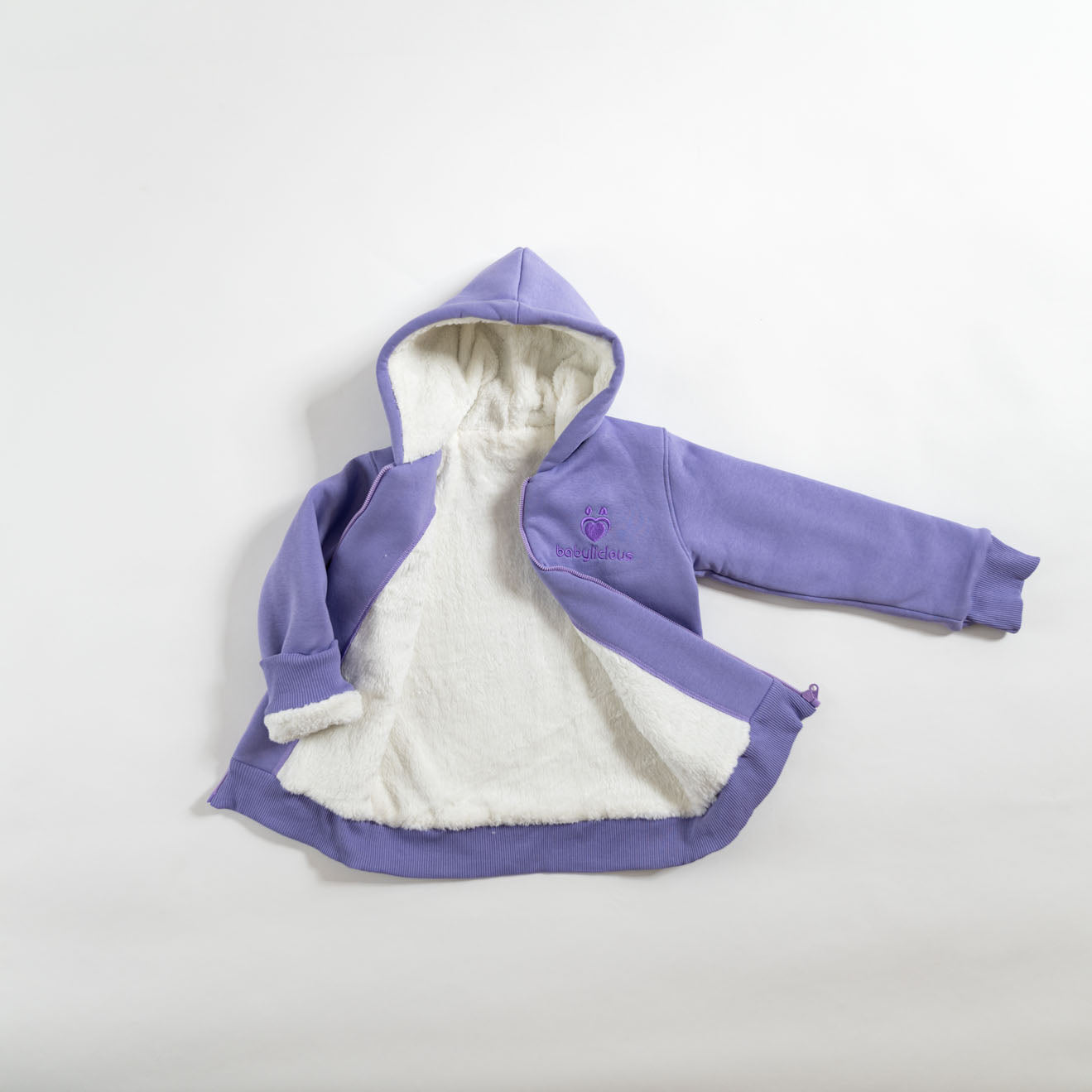 Double layered fleece hoodie-Lavender