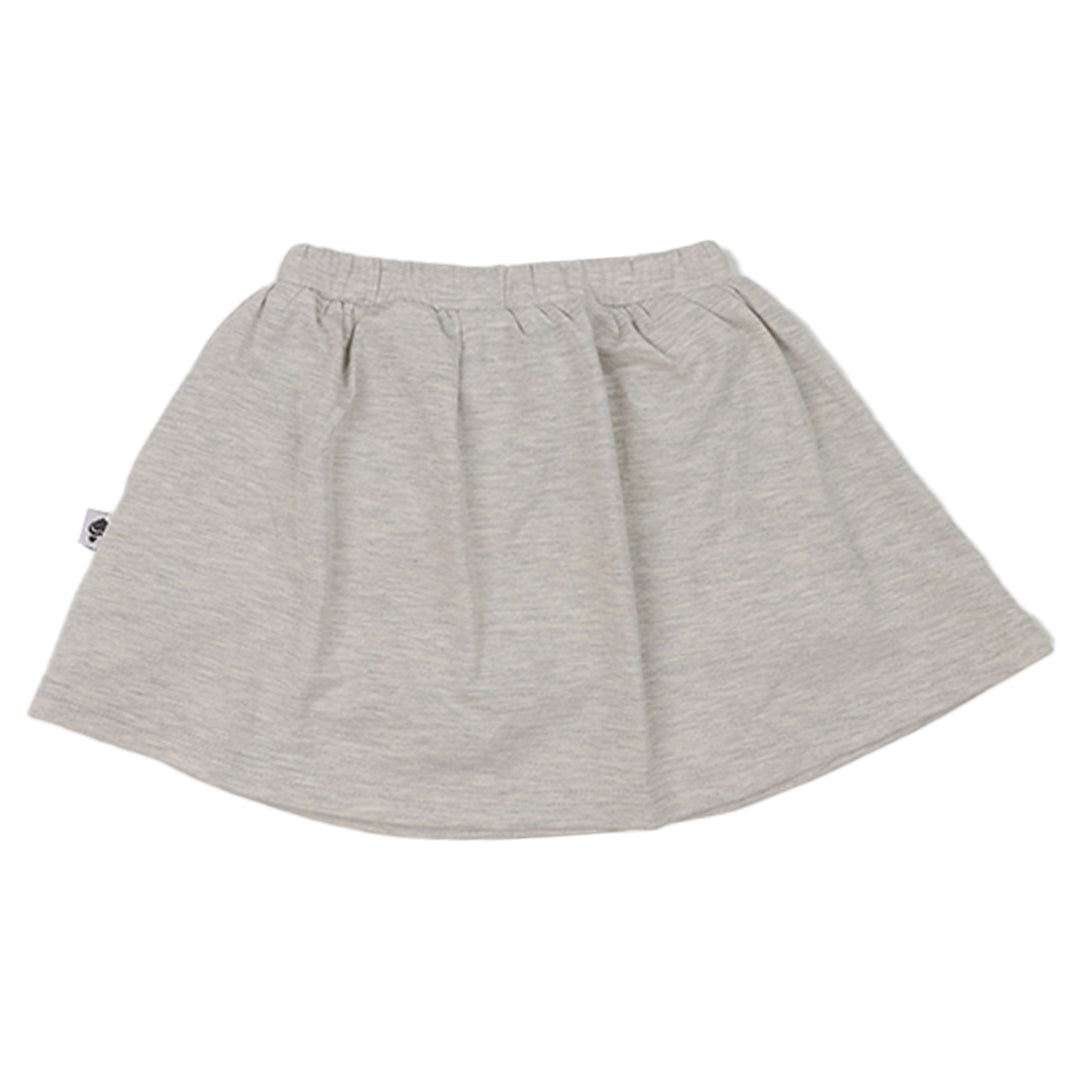 Gray Cotton Skort For Girls