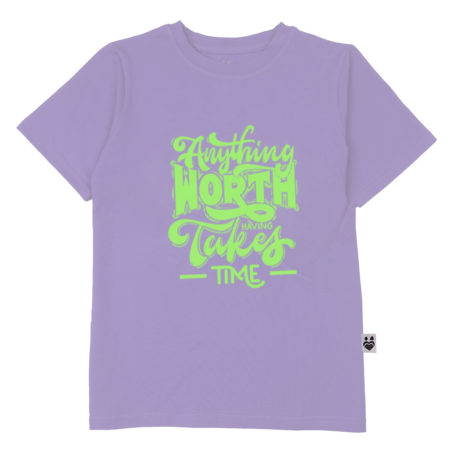 Anything Worth Having Takes Time Glow in the dark T-shirt For Boy Green Print