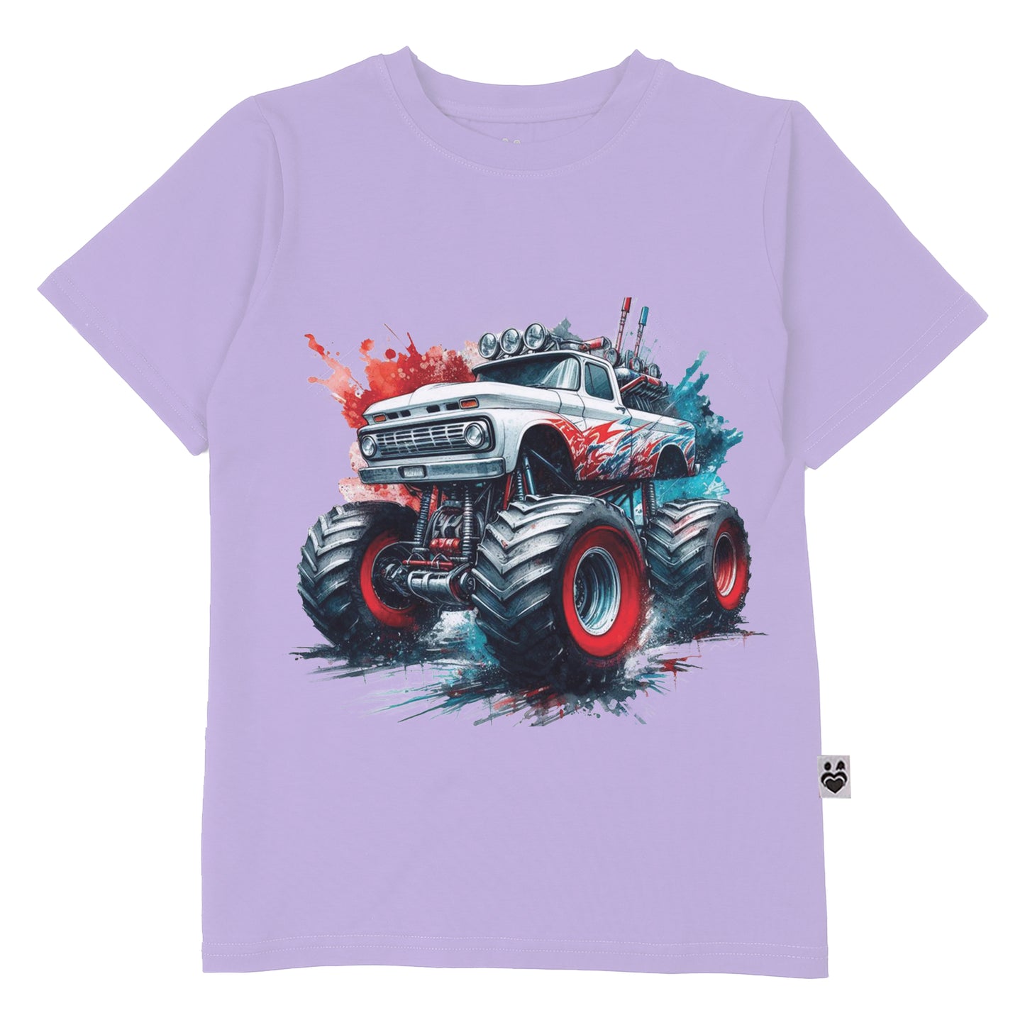 Cool Moster Truck Cotton T-shirt For Boys