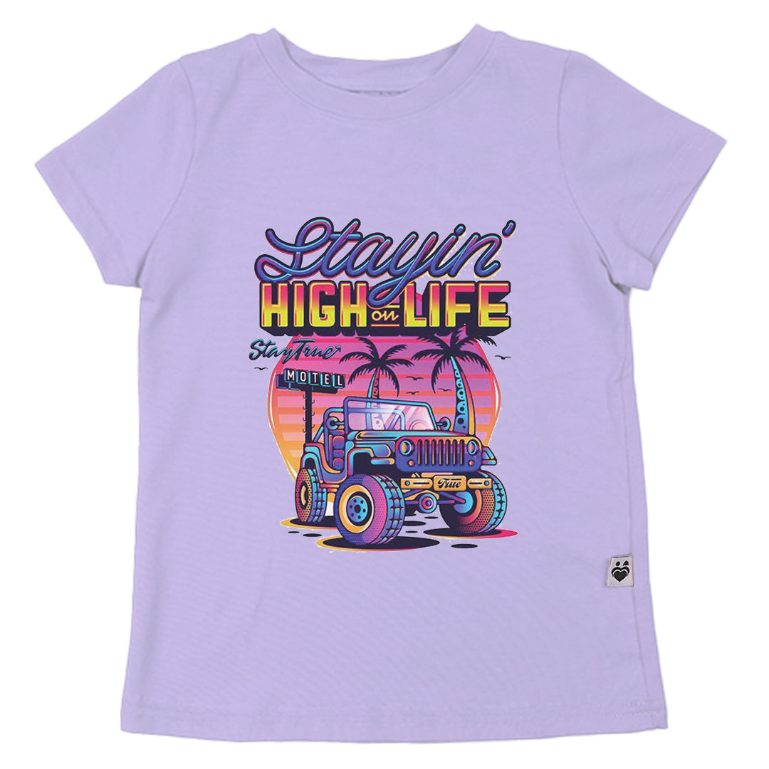 Stay High On Life Cotton T-shirt for Girls