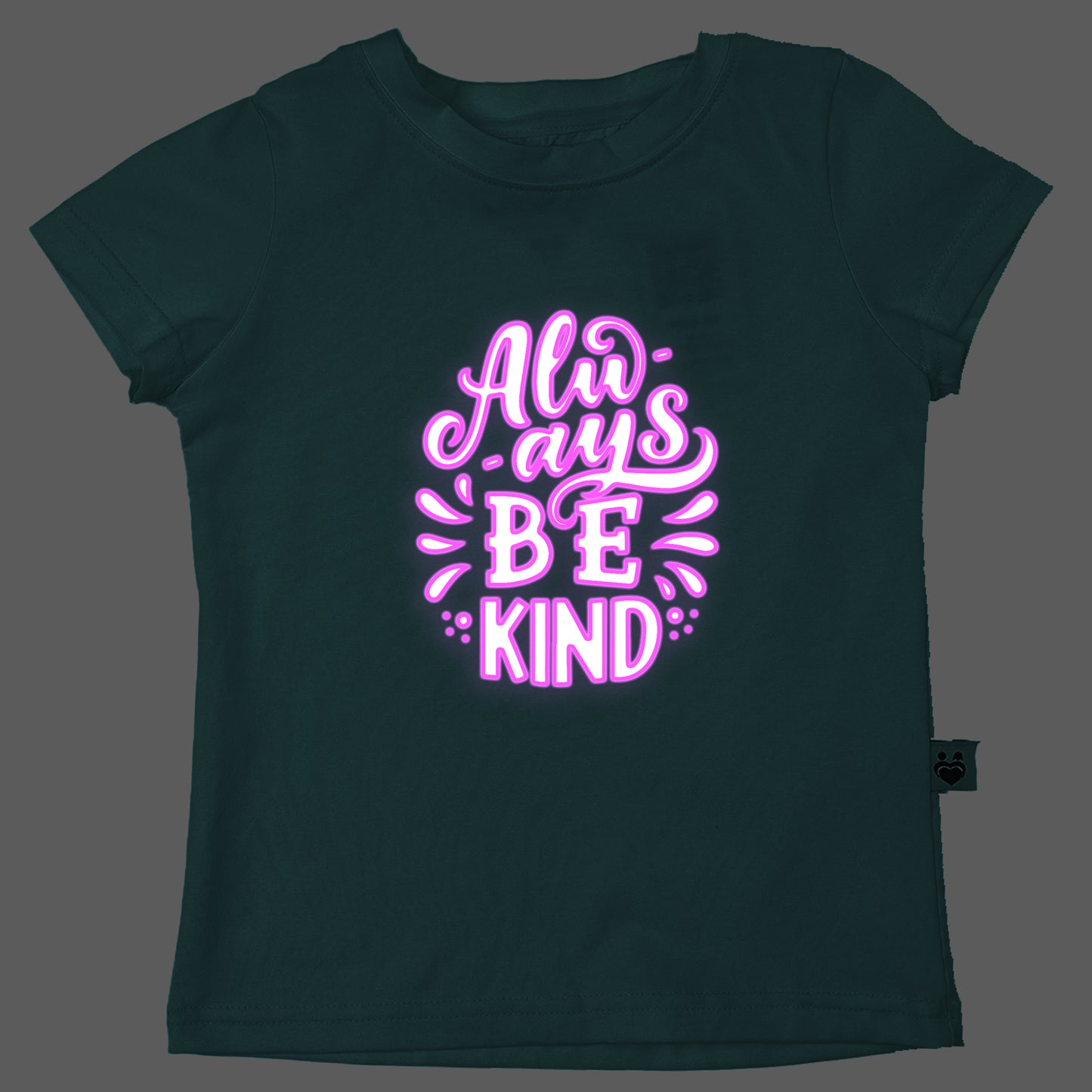 Always be Kind Glow In The Dark T-shirt For Girls