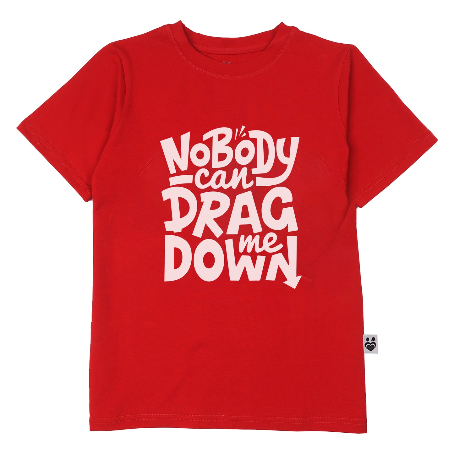 Nobody Can Drag Me Down glow in the dark T-shirt For Boy White Print