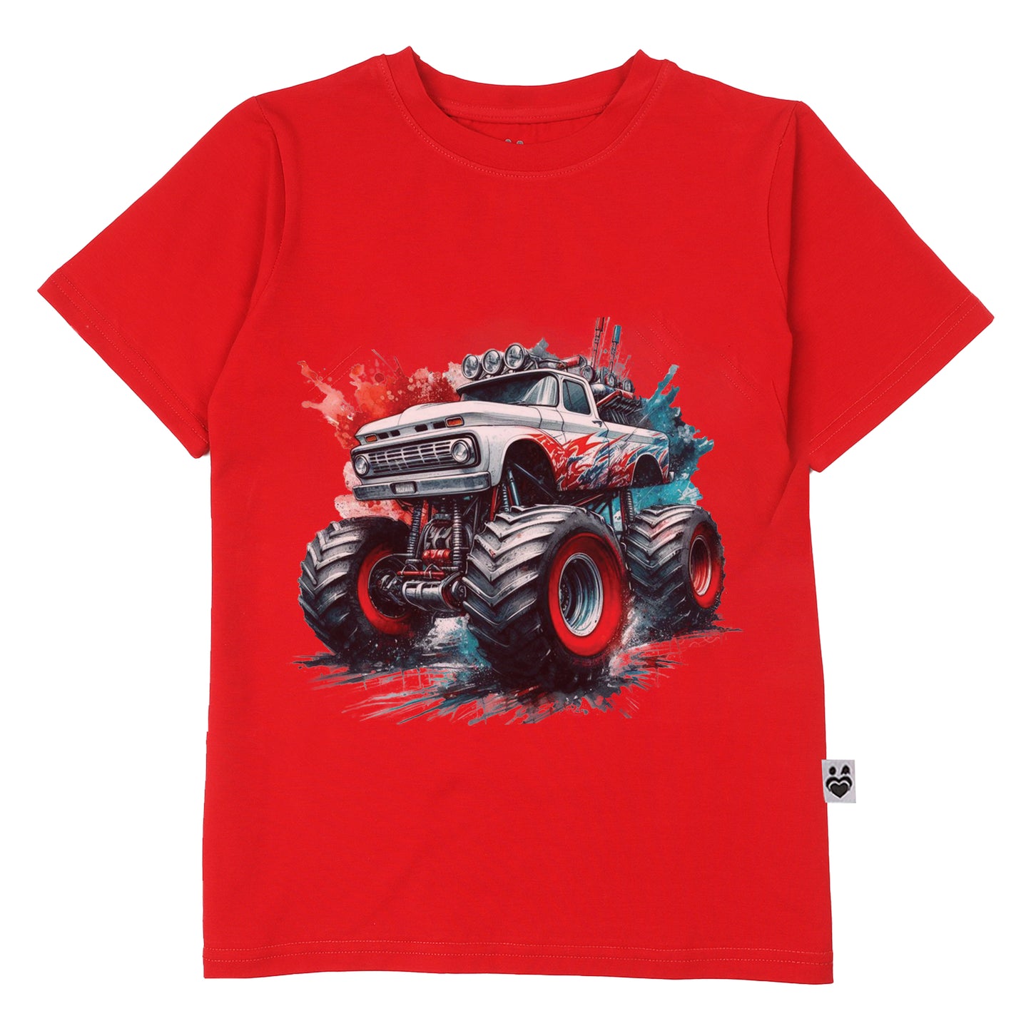 Cool Moster Truck Cotton T-shirt For Boys