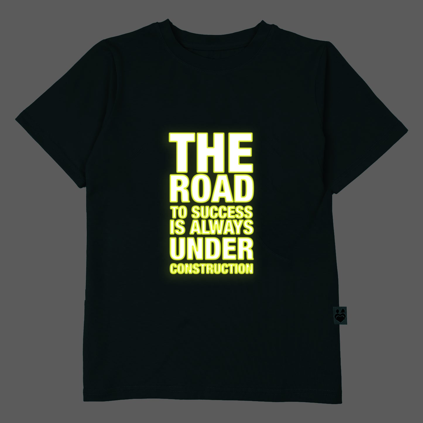 The Road To Success Glow in the dark T-shirt For Boy Yellow Print