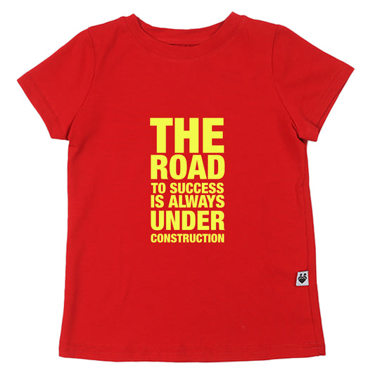 The Road To Success Glow in the dark T-shirt For Boy Yellow Print