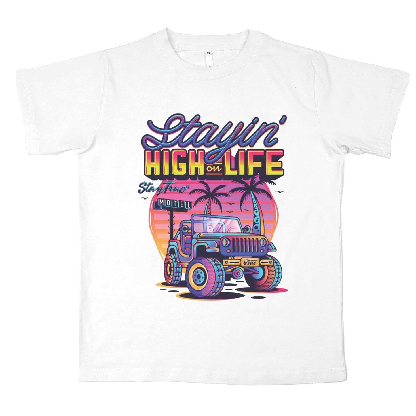 Stay High On Life Cotton T-shirt for Girls